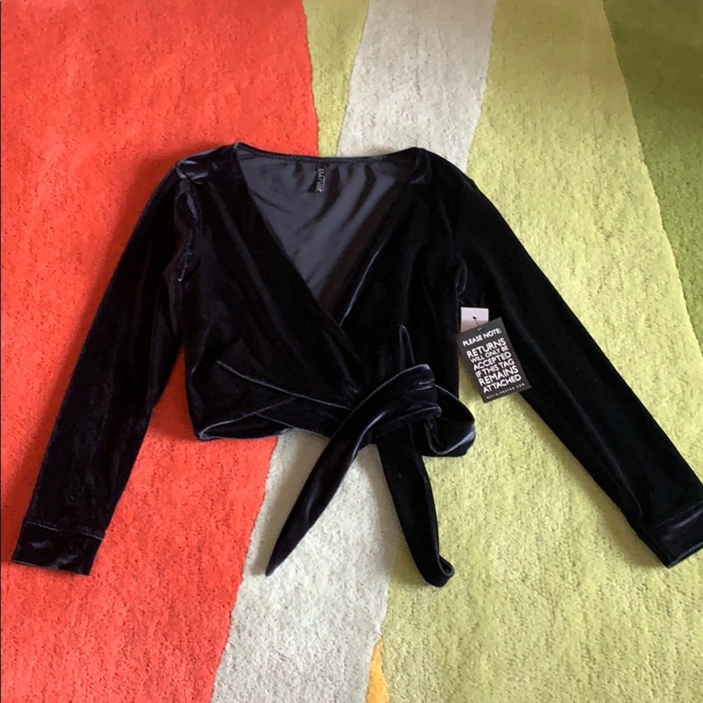Lisa Marie Fernandez crop velvet wrap sz. 3/ M NWT